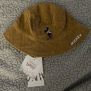 Zara Disney  Kids Mickey Mouse Corduroy Hat - Brown